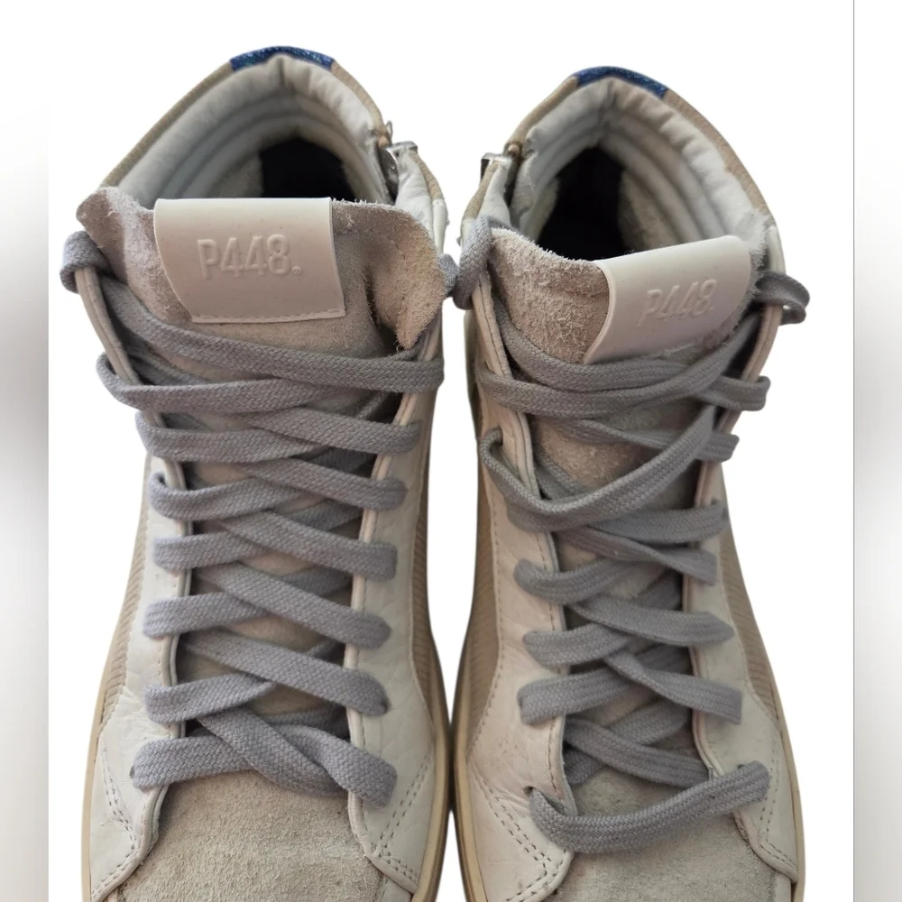 P448 Women's High Top Corduroy Sneakers Size 38 - Picture 4 of 9